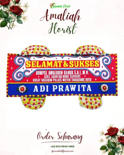 Karangan Bunga Ucapan Selamat di Pidada